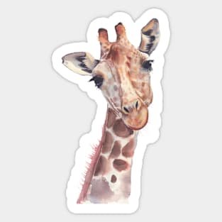 Watercolor giraffe illustration Sticker